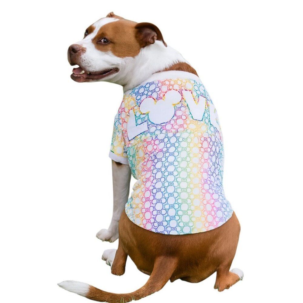 Disney Dog T Shirt Spirit Jersey Pride Rainbow EX Large Top Shirt Mickey Mouse
